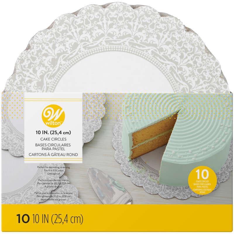 Scalloped Lace Cake Circles 10in 10/ct