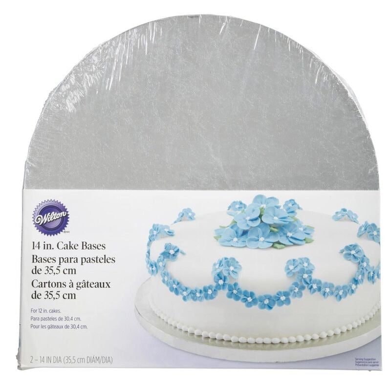 Round Silver Cake Circles 14in 2/ct