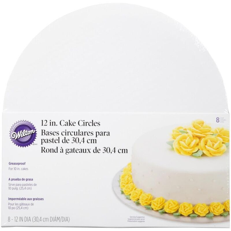 Round Cake Circles 12in 8/ct