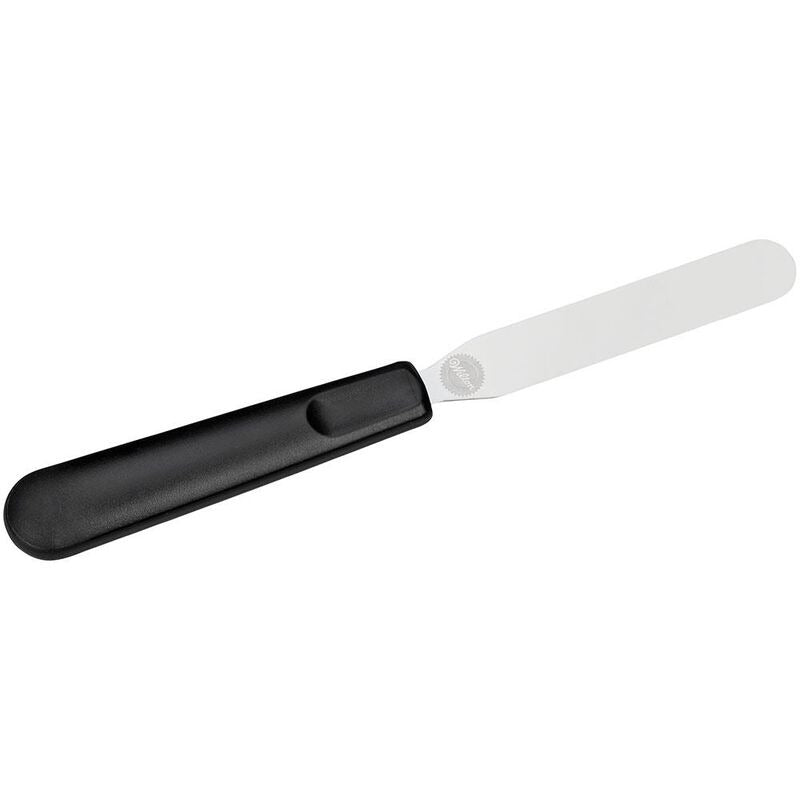 Straight Black Spatula 9in