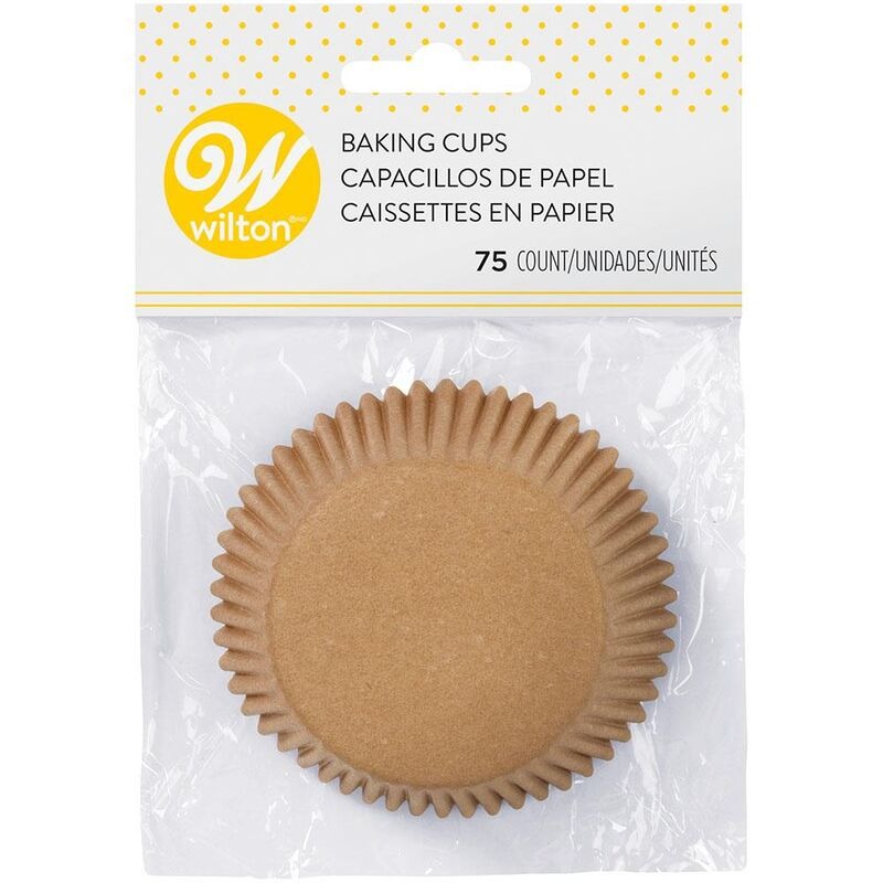 Kraft Paper Cupcake Liners 75/ct