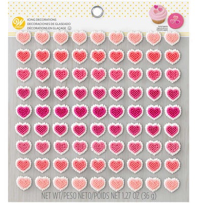 Mini Heart Icing Decorations 81/ct